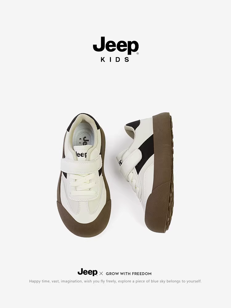 Giày thể thao trẻ em Jeep mùa xuân thu đế mềm chống trơn trượt giày trẻ em nữ 2024 kiểu mới giày trẻ em phồng phồng