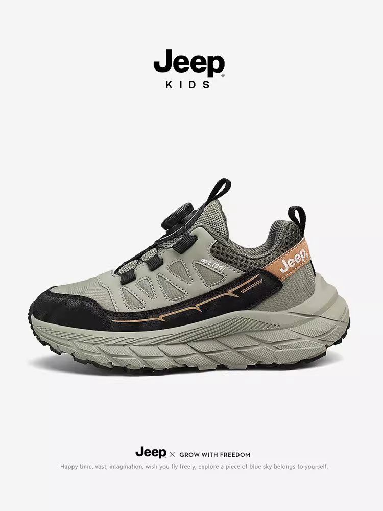 Giày trẻ em Jeep giày nam 2024 giày thể thao trẻ em mùa xuân mới giày thể thao trẻ em mùa xuân và mùa thu giày bố giày chạy bộ