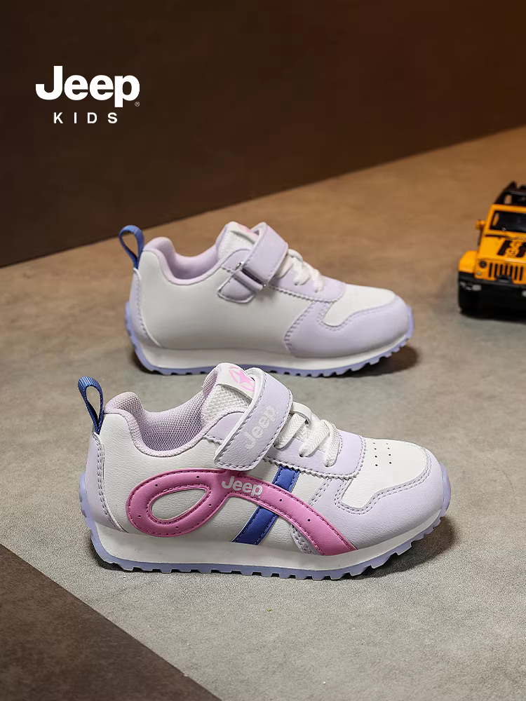 Giày thể thao nữ Jeep mùa thu 2025, giày thể thao thường ngày bằng da không thấm nước, giày sneaker trẻ em, giày Forrest Gump