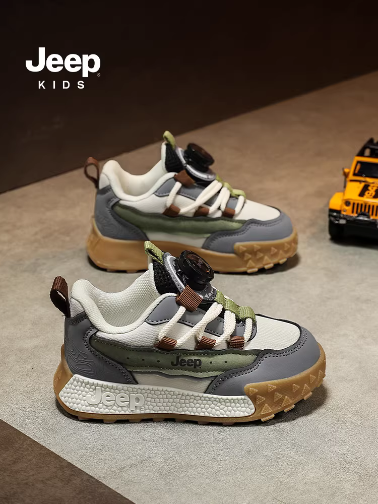 Giày trẻ em Jeep, giày đi bộ ngoài trời cho trẻ em, giày chạy bộ đế mềm mùa thu mới 2025 cho bé trai, giày thể thao mùa xuân và mùa thu cho bé gái