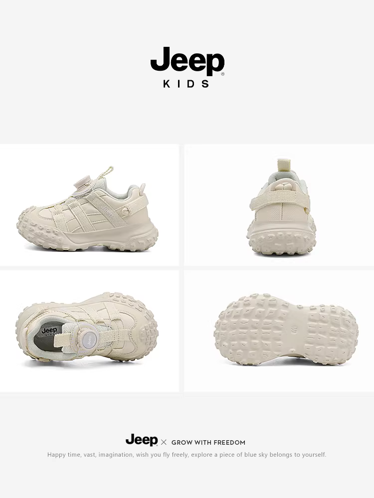 Giày thể thao trẻ em Jeep dành cho bé trai, giày đi bộ đường dài chống thấm nước mùa thu đông, giày chạy bộ da mới 2025 dành cho trẻ em, giày nữ