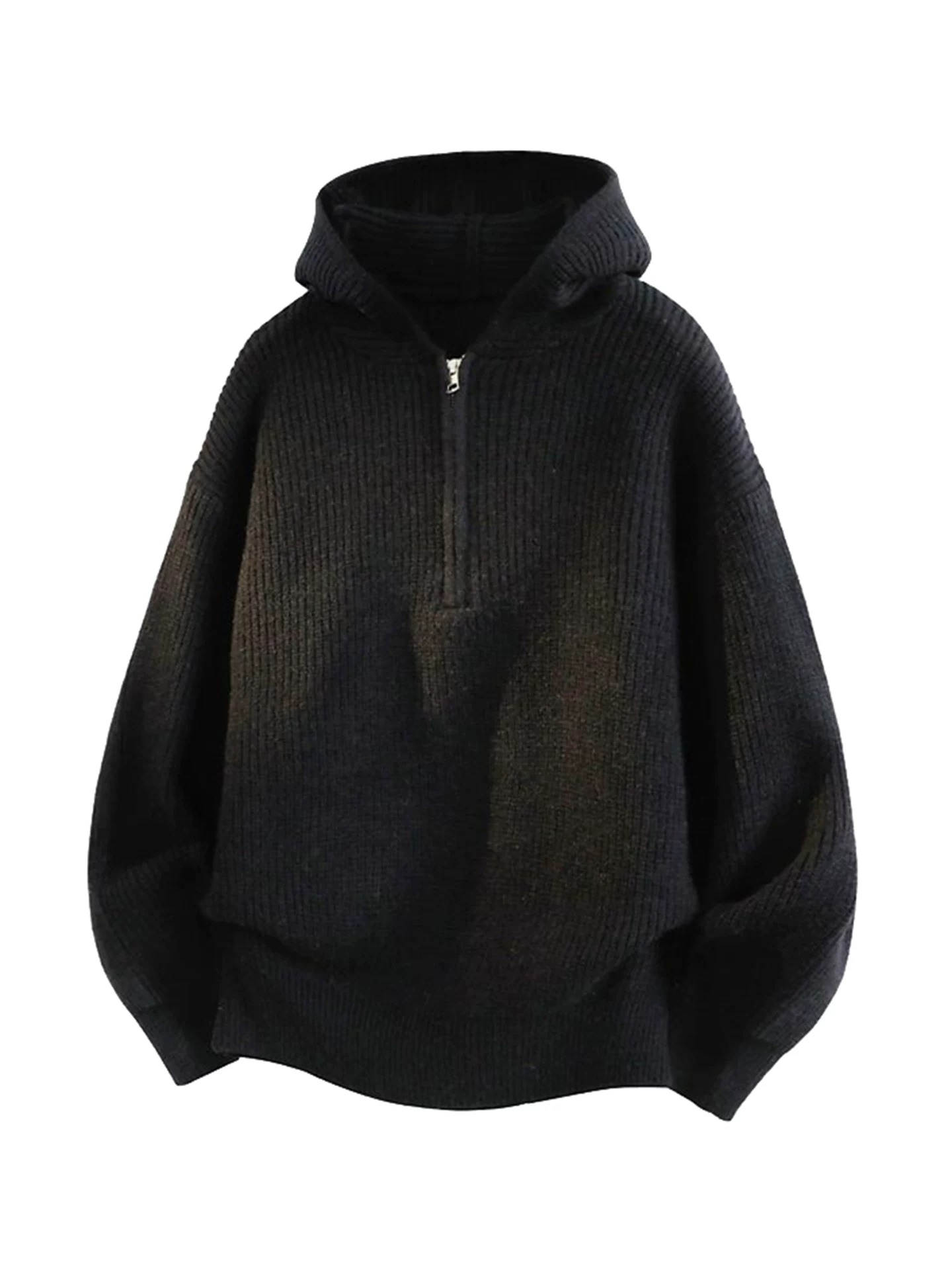 Áo len có mũ trùm đầu nửa khóa kéo OMZM dành cho nam, áo lót giữ ấm mùa đông và dày dặn, áo hoodie dáng rộng kiểu cổ điển dành cho cặp đôi.
