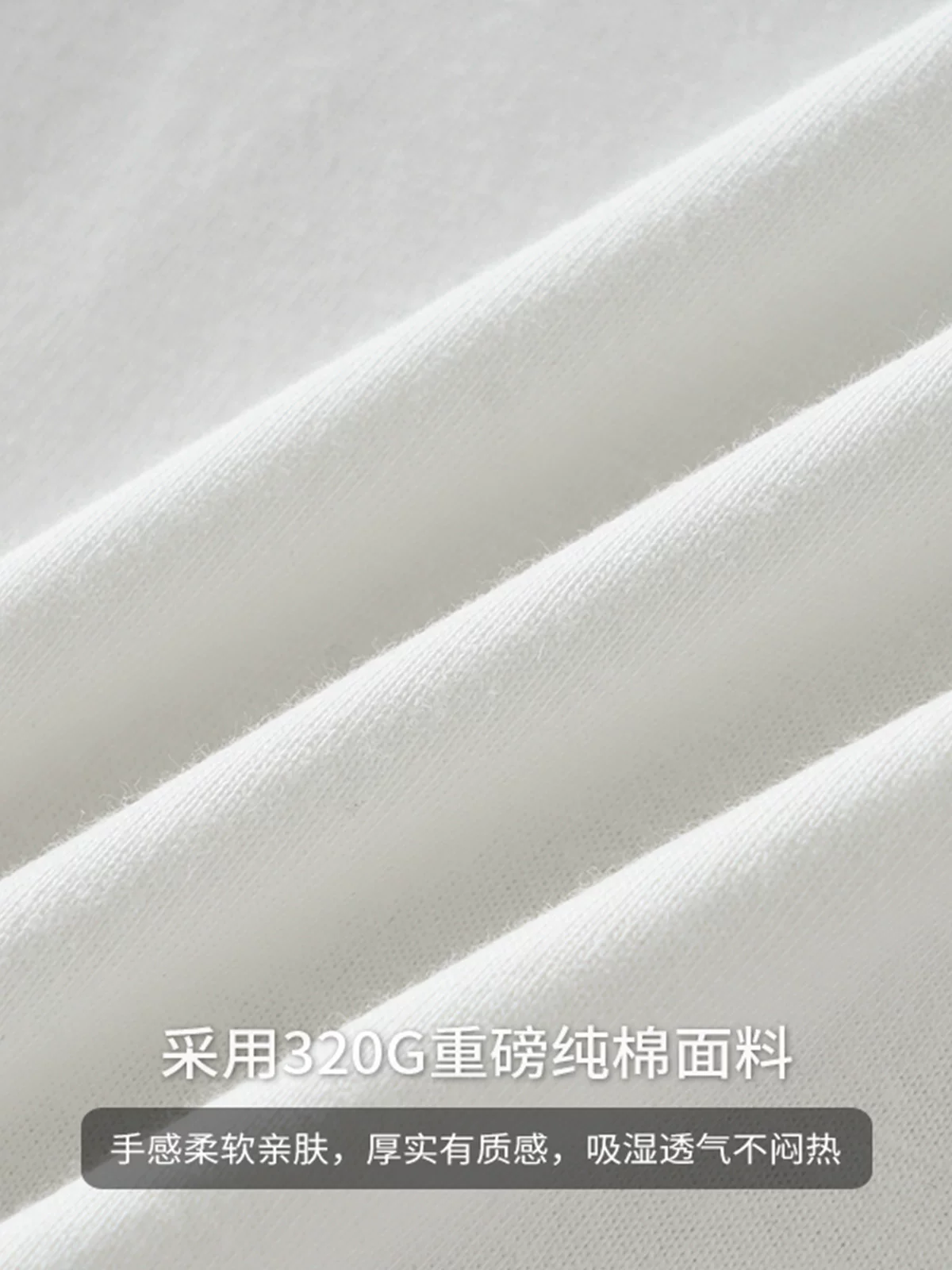 [In chữ] Áo thun ngắn tay cotton dày 320G kiểu Mỹ dành cho nam, dáng rộng mùa hè, cổ tròn cổ điển nửa tay