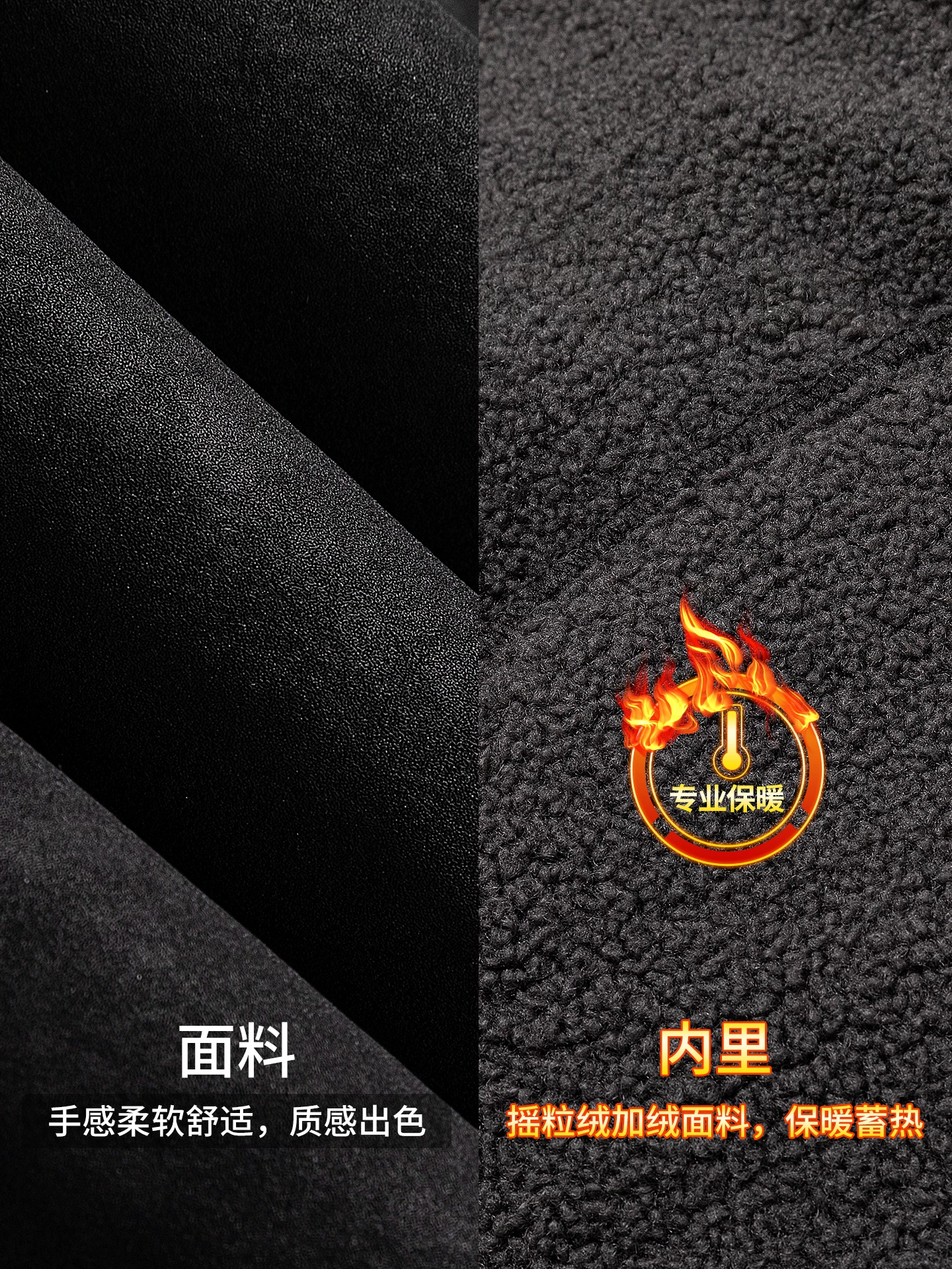 Áo khoác cotton dày lót lông cừu OMZM dành cho nam, áo khoác cổ đứng ấm áp mùa đông, áo khoác da lộn tích hợp da và lông cao cấp