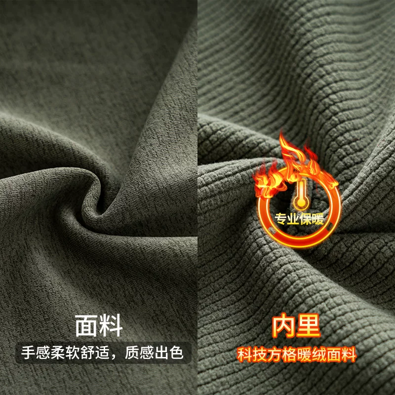 Áo khoác có mũ trùm đầu lót lông cừu OMZM dành cho nam, quần áo lông cừu dày dặn ấm áp mùa thu đông, áo khoác mềm chống gió ngoài trời.