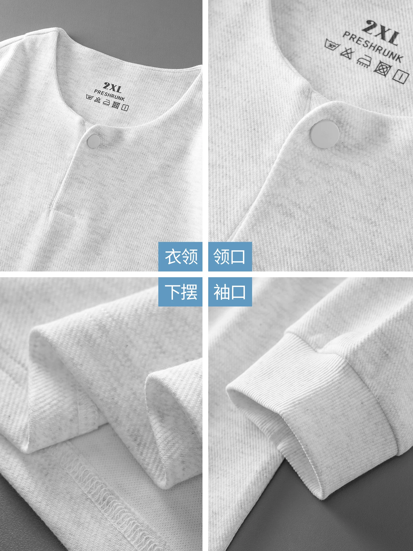 Áo thun nam tay dài cổ henley kiểu Mỹ OMZM 260G, chất liệu cotton twill dày dặn, thích hợp làm lớp lót mùa xuân thu, áo cổ tròn mùa thu.