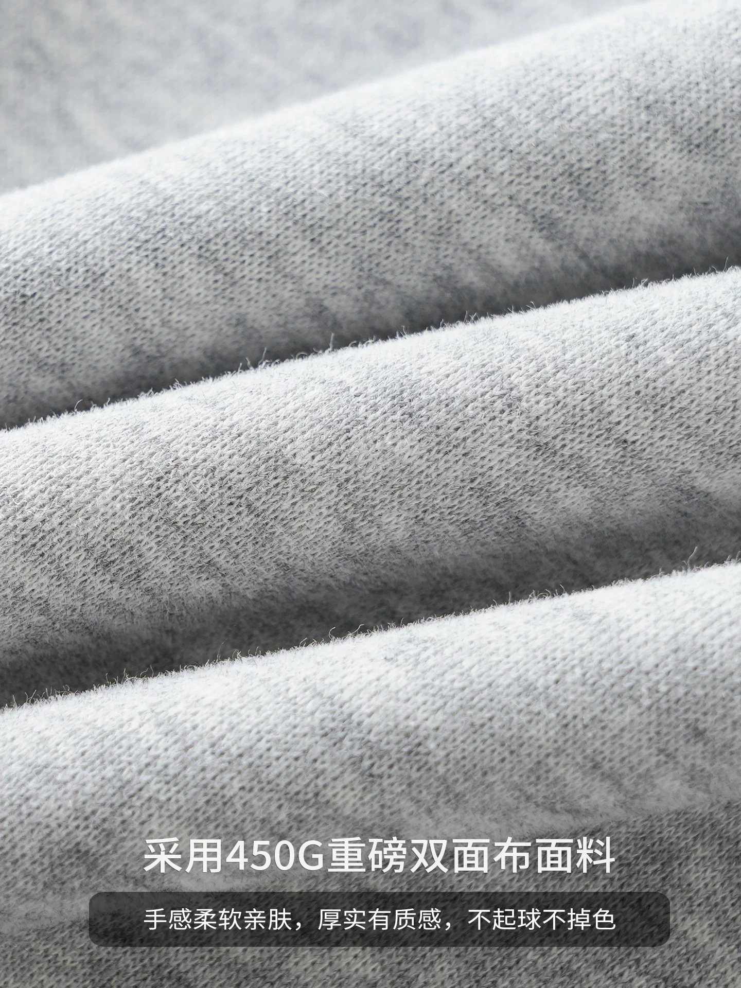 Áo khoác nỉ hạng nặng OMZM450G dành cho nam, áo sơ mi cổ tròn dáng rộng mùa thu, áo chui đầu dài tay không mũ dành cho giới trẻ.
