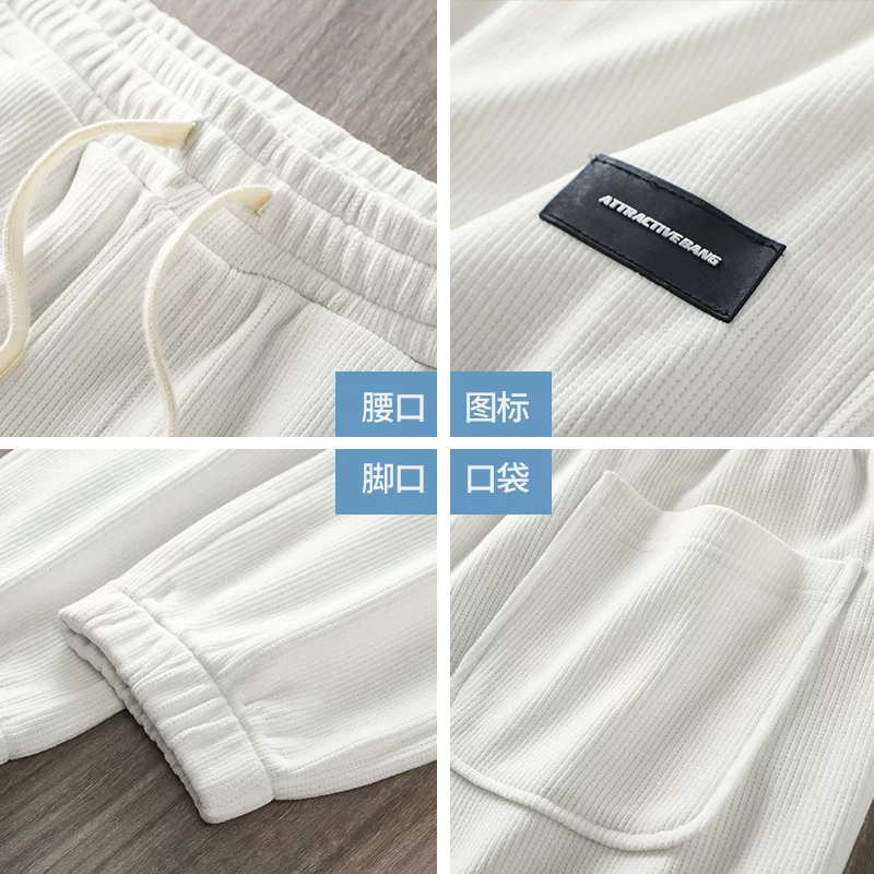 Quần jogger chenille hạng nặng kiểu Mỹ dành cho nam, quần ống côn ấm áp mùa thu đông, quần dài thể thao dáng rộng phong cách đường phố.