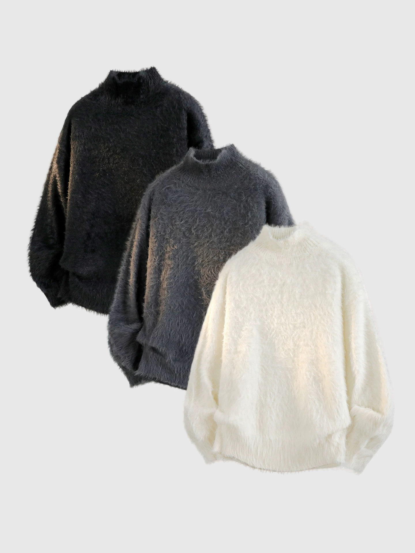 Áo len cổ lọ nửa cổ OMZM dành cho nam, dày dặn và ấm áp mùa đông, áo lót bên trong, chất liệu dệt kim mềm mại và thoải mái, phong cách lười biếng và cao cấp.