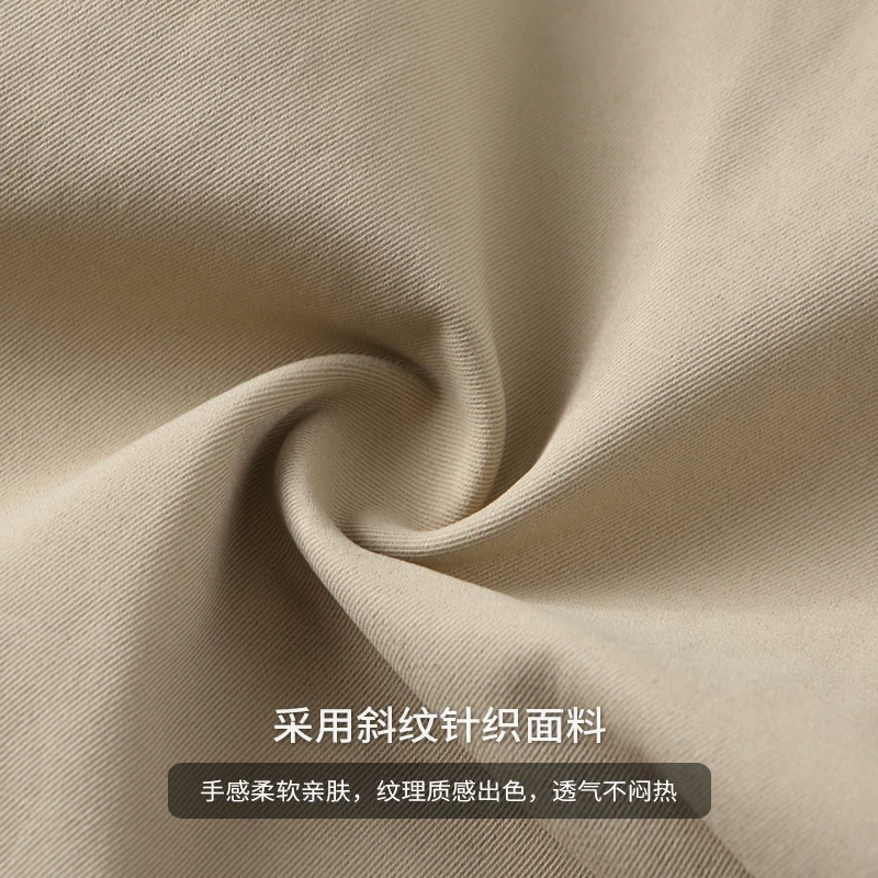 Quần âu nam kiểu Mỹ OMZM, dáng thẳng, chất liệu kaki, xu hướng mùa hè 2025, rộng rãi, chất liệu mềm mại, kiểu dáng retro, dài.