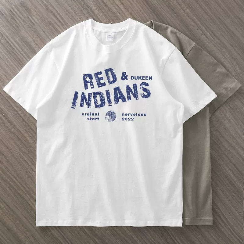 Áo thun nam tay ngắn chất dày 270g, kiểu dáng rộng rãi mùa hè, cổ tròn, in chữ độc đáo, chất liệu cotton nguyên chất, áo thun cặp đôi