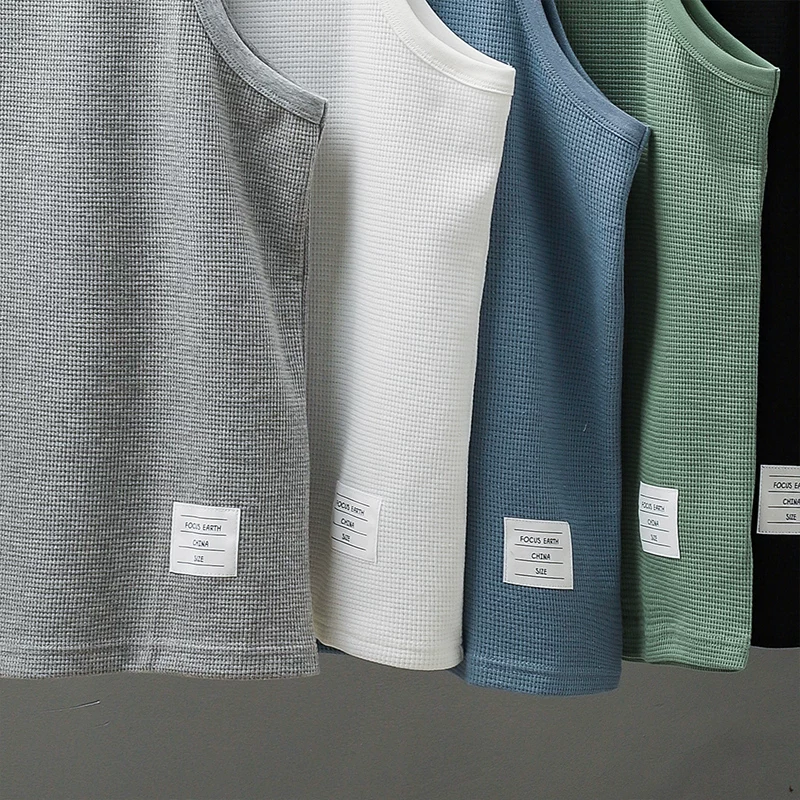 Áo vest thể thao dệt kim kiểu Mỹ OMZM 260G dành cho nam, áo thun không tay mỏng cao cấp mùa hè, nhanh khô, hợp thời trang