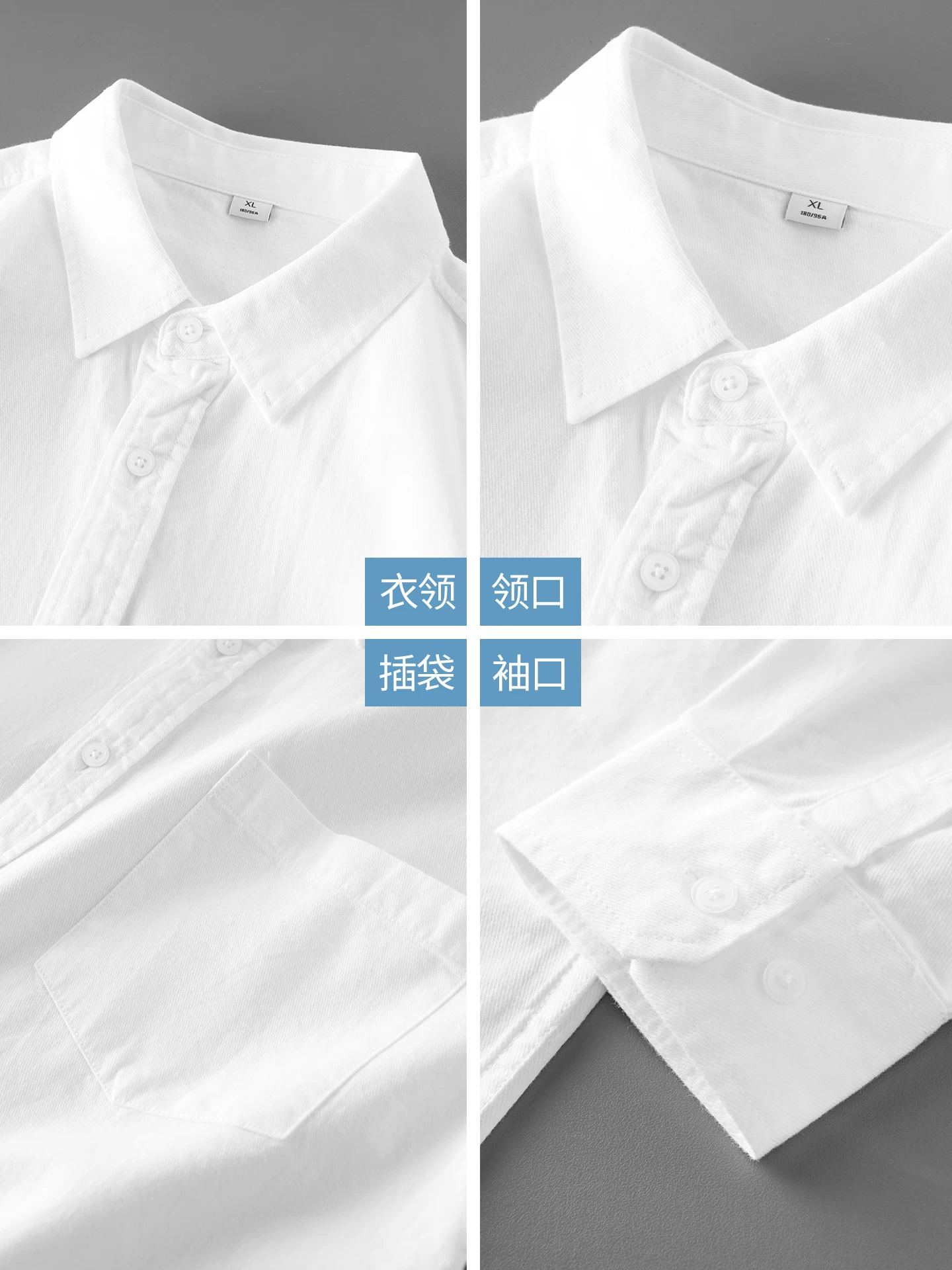 OMZM Áo sơ mi dài tay hạng nặng kiểu Mỹ dành cho nam, áo khoác có túi thông thường bằng cotton nguyên chất kiểu Nhật mùa thu, áo sơ mi trắng cao cấp