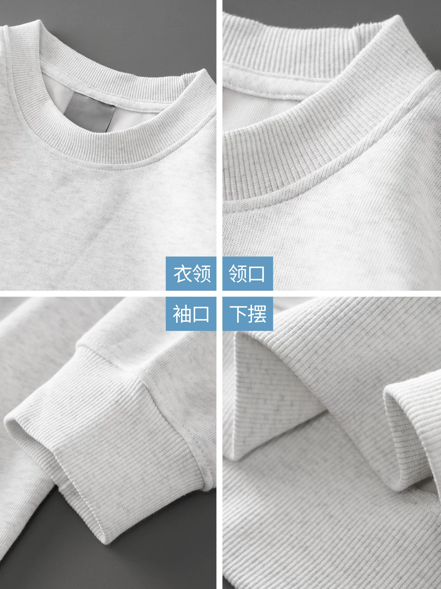 Áo thun cổ tròn hạng nặng OMZM450G dành cho nam, mùa xuân thu, màu trơn, áo sơ mi đơn giản, áo chui đầu dáng rộng, tay dài