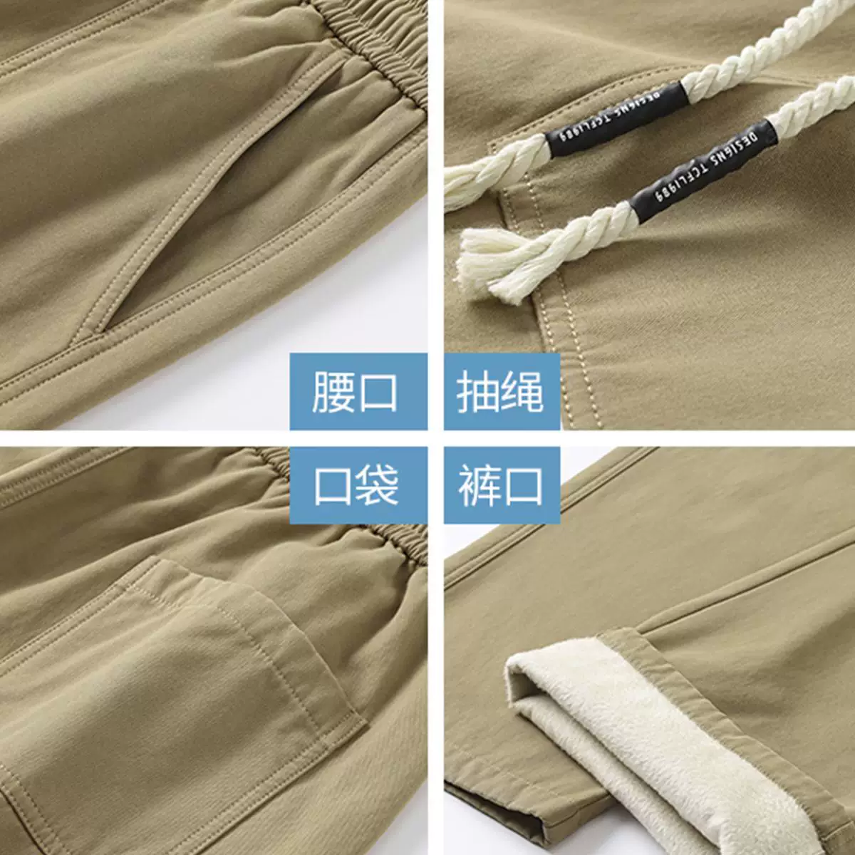 Quần cargo ống thẳng lót lông cừu hạng nặng OMZM dành cho nam, quần dài dày dặn ấm áp mùa thu đông mới, quần thường ngày mát mẻ và sành điệu dành cho thanh thiếu niên.