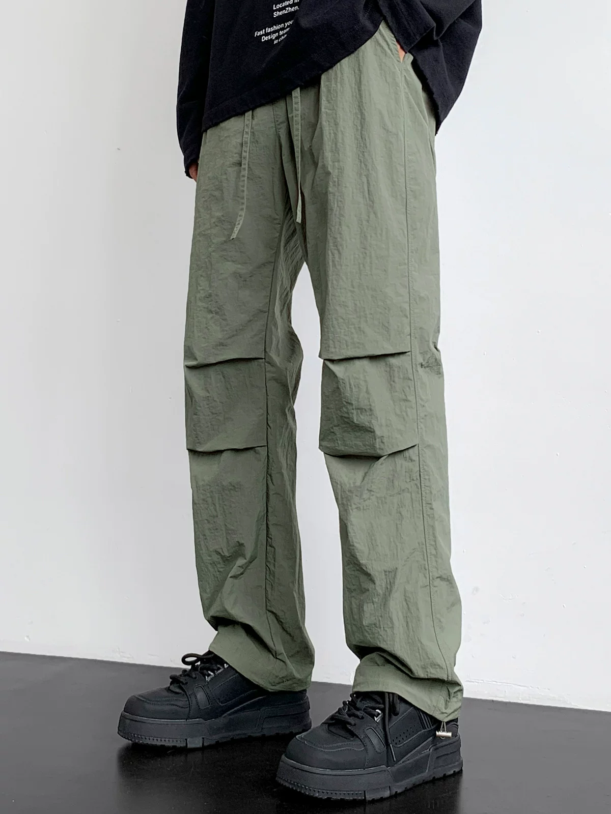 Quần dù khô nhanh kiểu Mỹ OMZM dành cho nam, mùa xuân và mùa thu, quần jogger có dây rút, quần bảo hộ lao động ngoài trời, quần thể thao thông thường tiện dụng