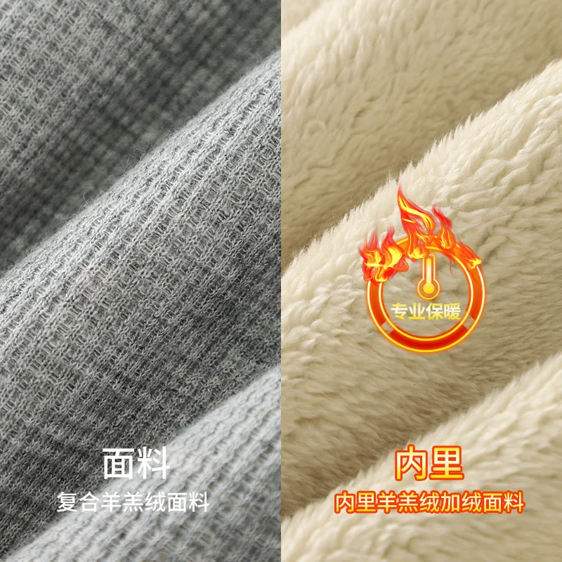 Quần jogger nam chất liệu lông cừu dày dặn kiểu Mỹ 400G, quần thể thao mùa đông lót lông cừu, kiểu dáng rộng rãi, phong cách đường phố