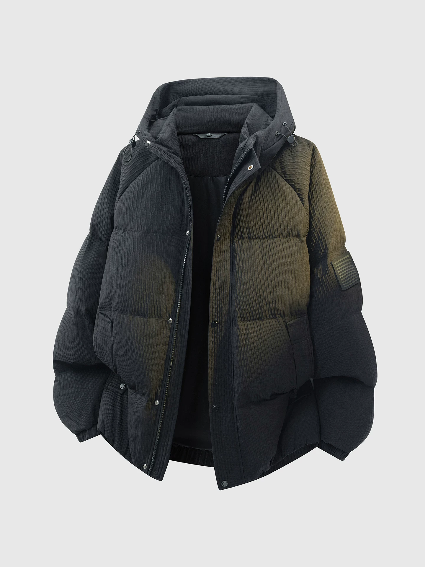 Áo khoác phao có mũ OMZM dành cho nam, áo dày dặn, rộng rãi, chống lạnh, size lớn, thương hiệu thời trang, áo phao mùa đông 2025.