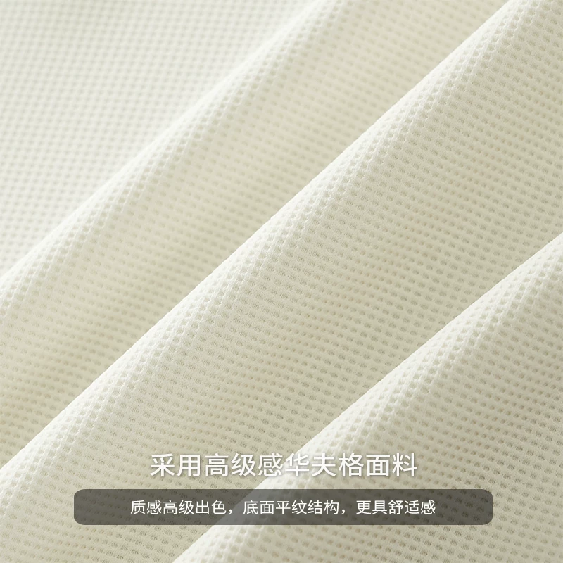 Áo thun dài tay kiểu waffle hạng nặng kiểu Mỹ OMZM dành cho nam, áo sơ mi cổ Henry màu trơn cao cấp mới mùa xuân thu