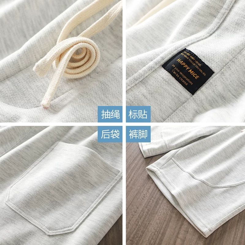 Quần short cotton hạng nặng kiểu Mỹ OMZM dành cho nam, quần short năm điểm thể thao thời trang mùa hè của thương hiệu thời trang, quần dài vừa phải, dáng rộng, thoải mái