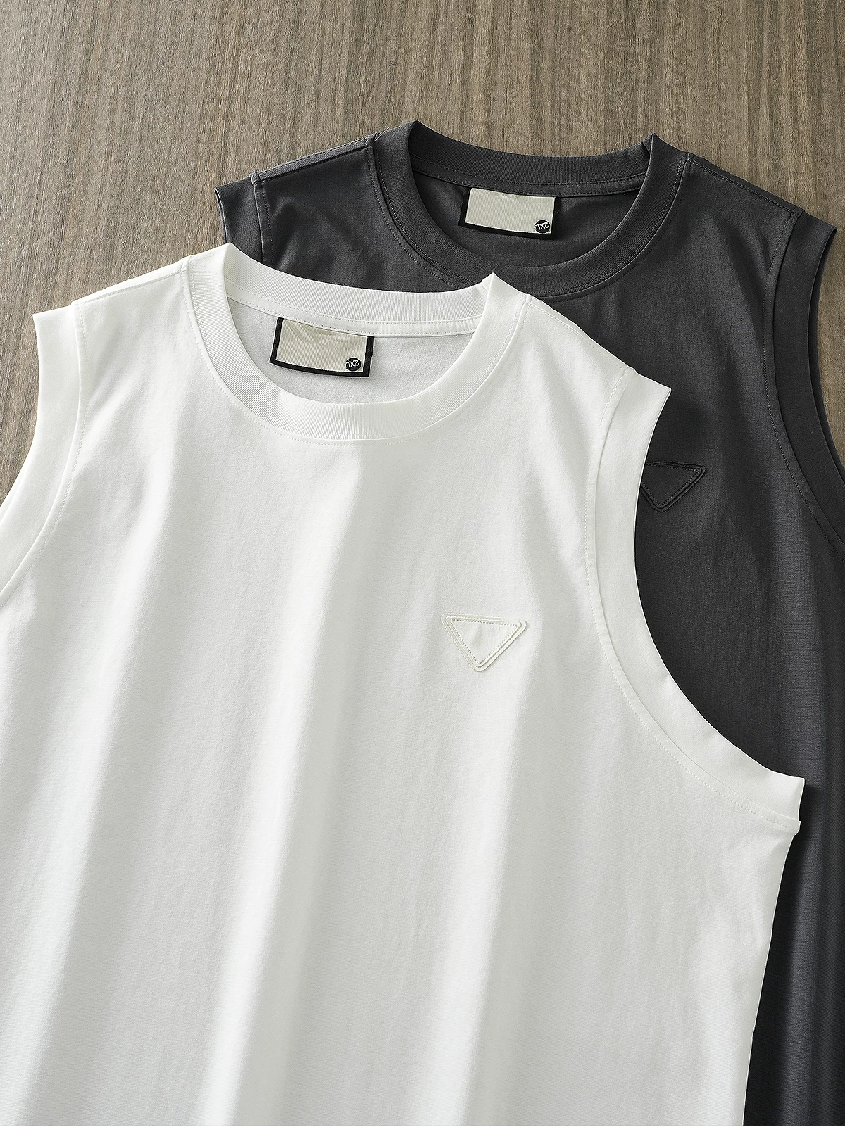 Áo vest cotton lụa mát mẻ kiểu Mỹ dành cho nam, áo thun mỏng nhanh khô mùa hè, áo vest thể thao không tay, áo lót cổ tròn