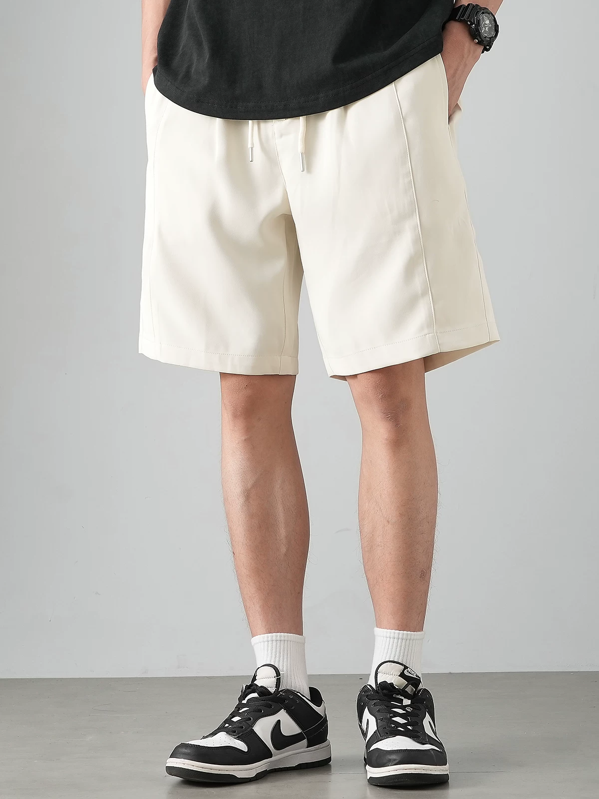 Quần short lụa làm mát công nghệ OMZM dành cho nam, quần short thể thao mỏng nhanh khô mùa hè, quần short bóng rổ thẳng rộng.