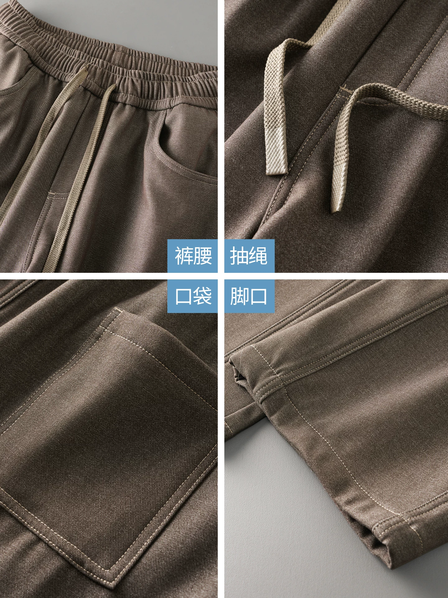 Quần denim lót lông cừu nặng OMZM480G dành cho nam, quần cargo ống rộng ống thẳng mùa thu đông, quần thường ngày dày dặn và ấm áp.