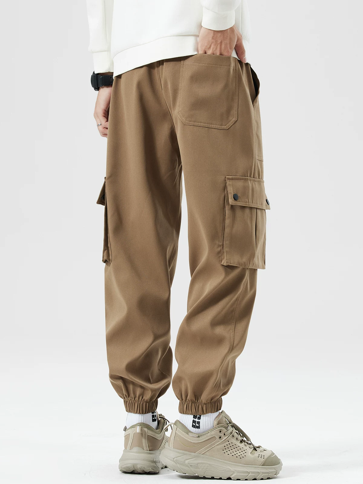 Quần jogger hạng nặng kiểu Mỹ của OMZM dành cho nam, mùa xuân và mùa thu, quần thể thao dáng rộng Melard, quần dài thường ngày kiểu dáng công sở hợp thời trang.