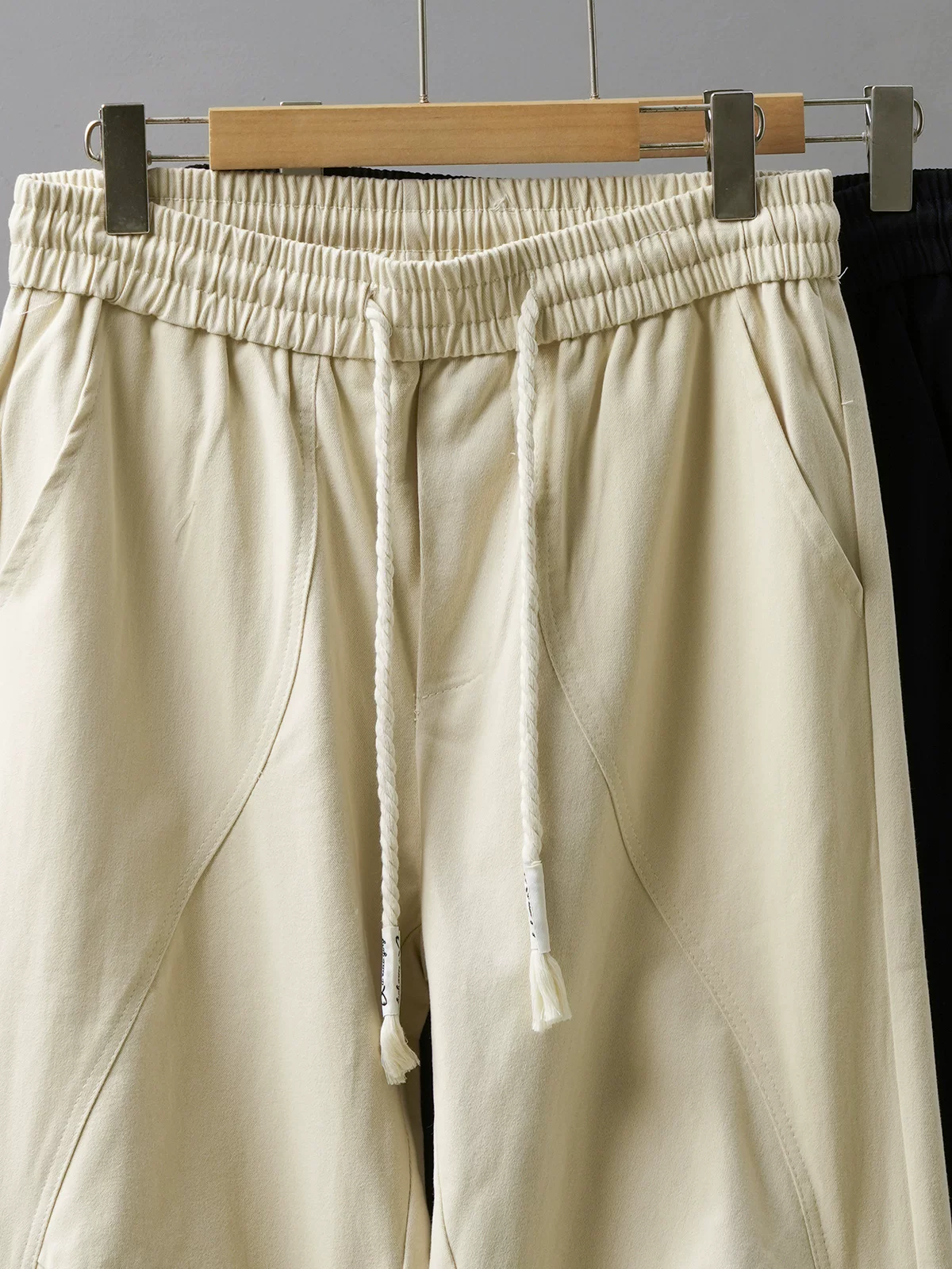 Quần cargo cotton dày kiểu Mỹ OMZM dành cho nam, quần lính dù xếp ly kiểu núi mùa thu, quần ống rộng dáng thẳng rộng rãi