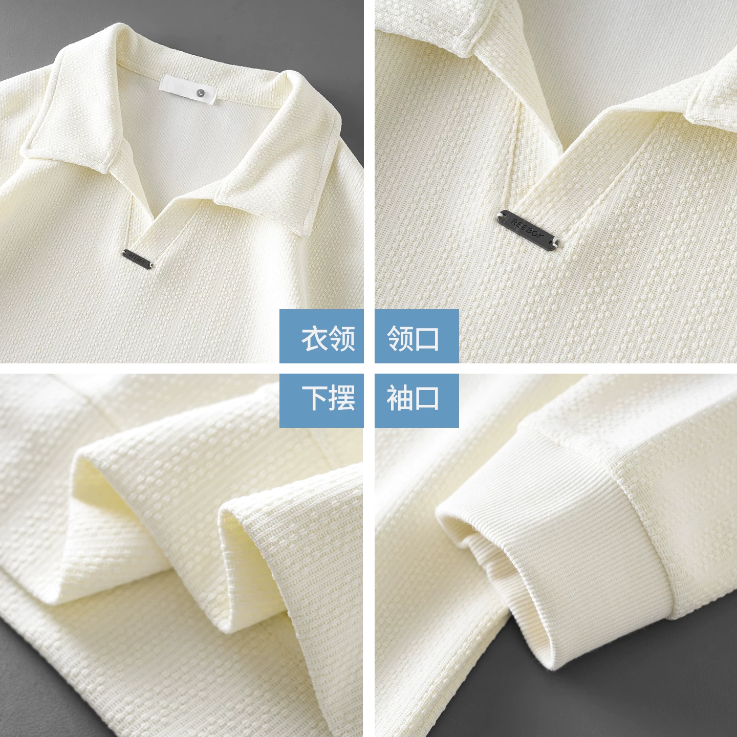 Áo polo cổ hải âu OMZM nam dài tay mùa thu chất liệu jacquard dệt kim cổ chữ V áo len nhẹ nhàng phong cách trưởng thành áo thun mặc trong