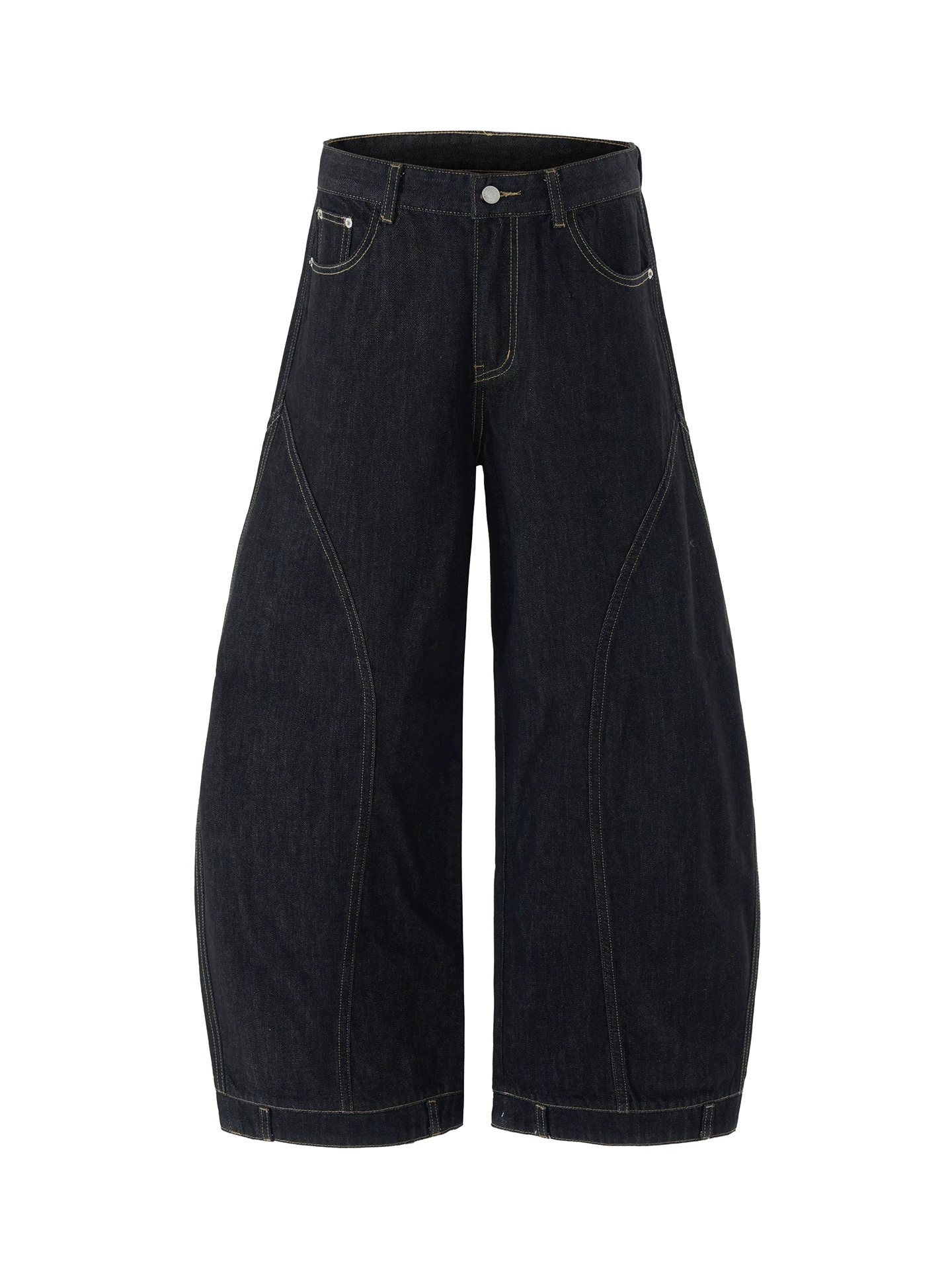 Quần jeans thẳng dáng rộng nam OMZM cao cấp mùa đông 2025, quần casual cao cấp, quần ống rộng chất liệu mềm mại, quần kiểu dáng hiện đại.