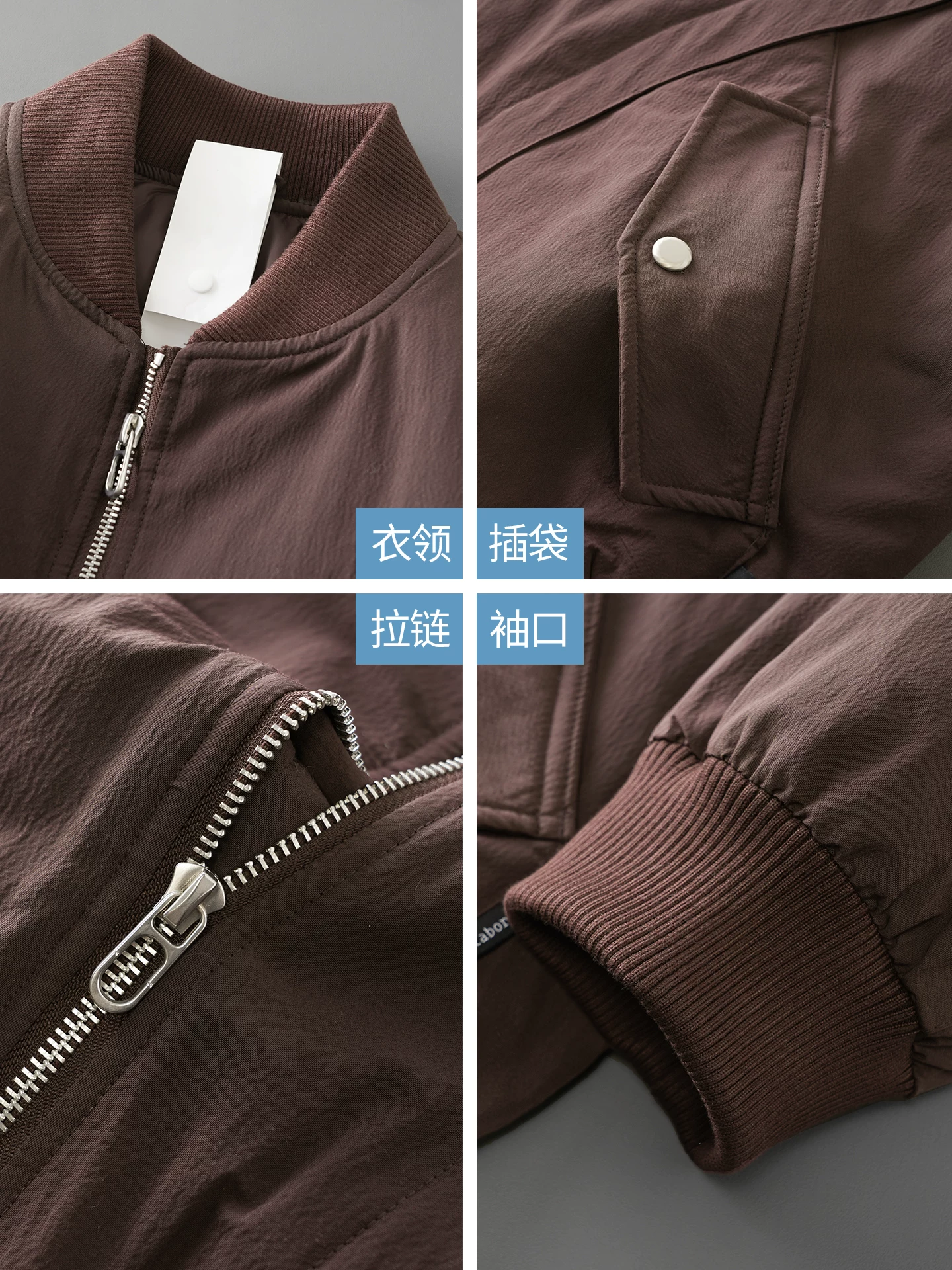 OMZM90 áo khoác lông vịt nam mùa đông Mỹ cổ bóng chày dày ấm áp áo khoác dây kéo dáng rộng áo khoác