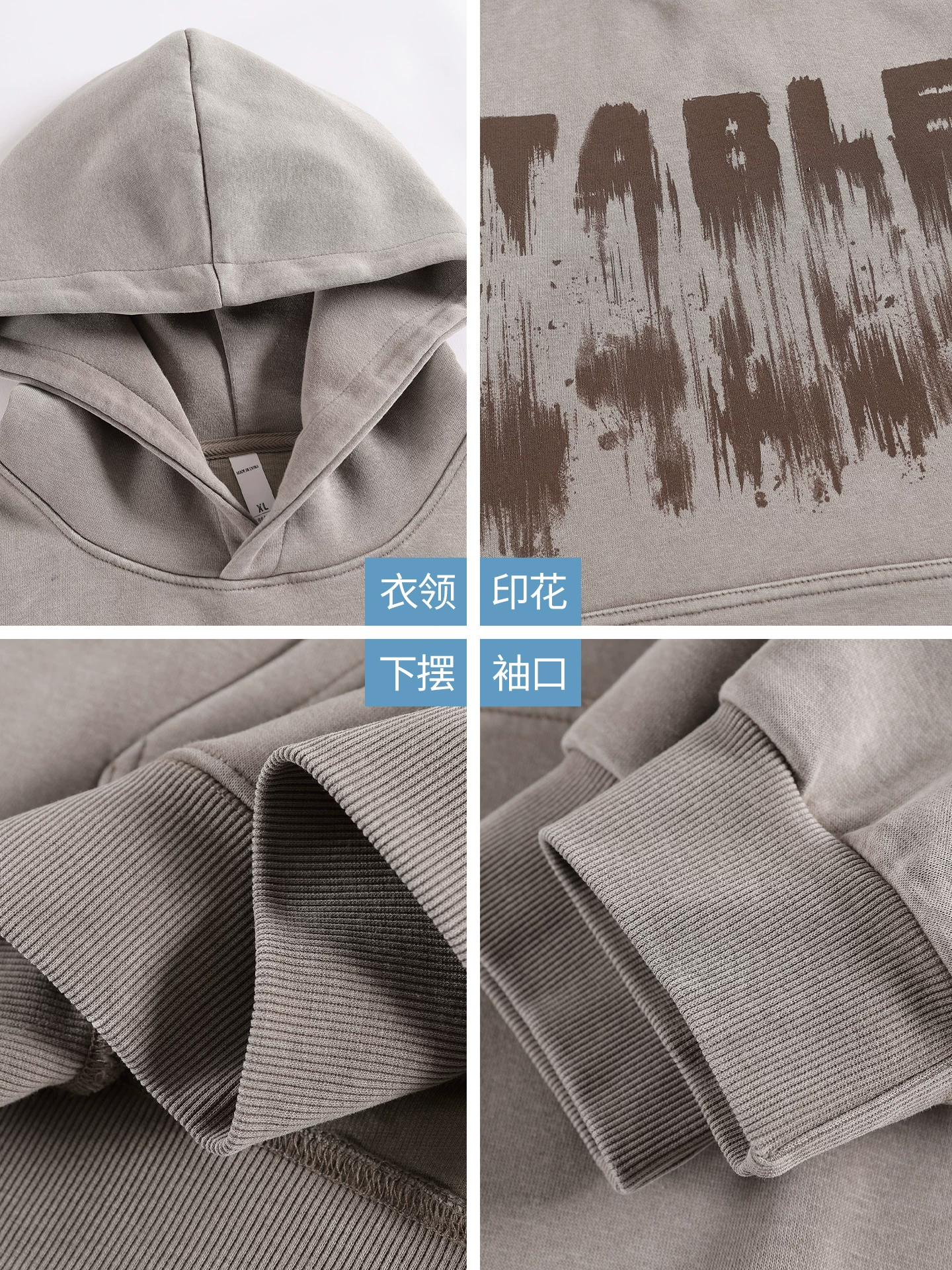 Áo nỉ cotton nguyên chất hạng nặng OMZM400G dành cho nam, áo hoodie in họa tiết cổ điển kiểu Mỹ mùa thu, áo khoác dáng rộng thường ngày