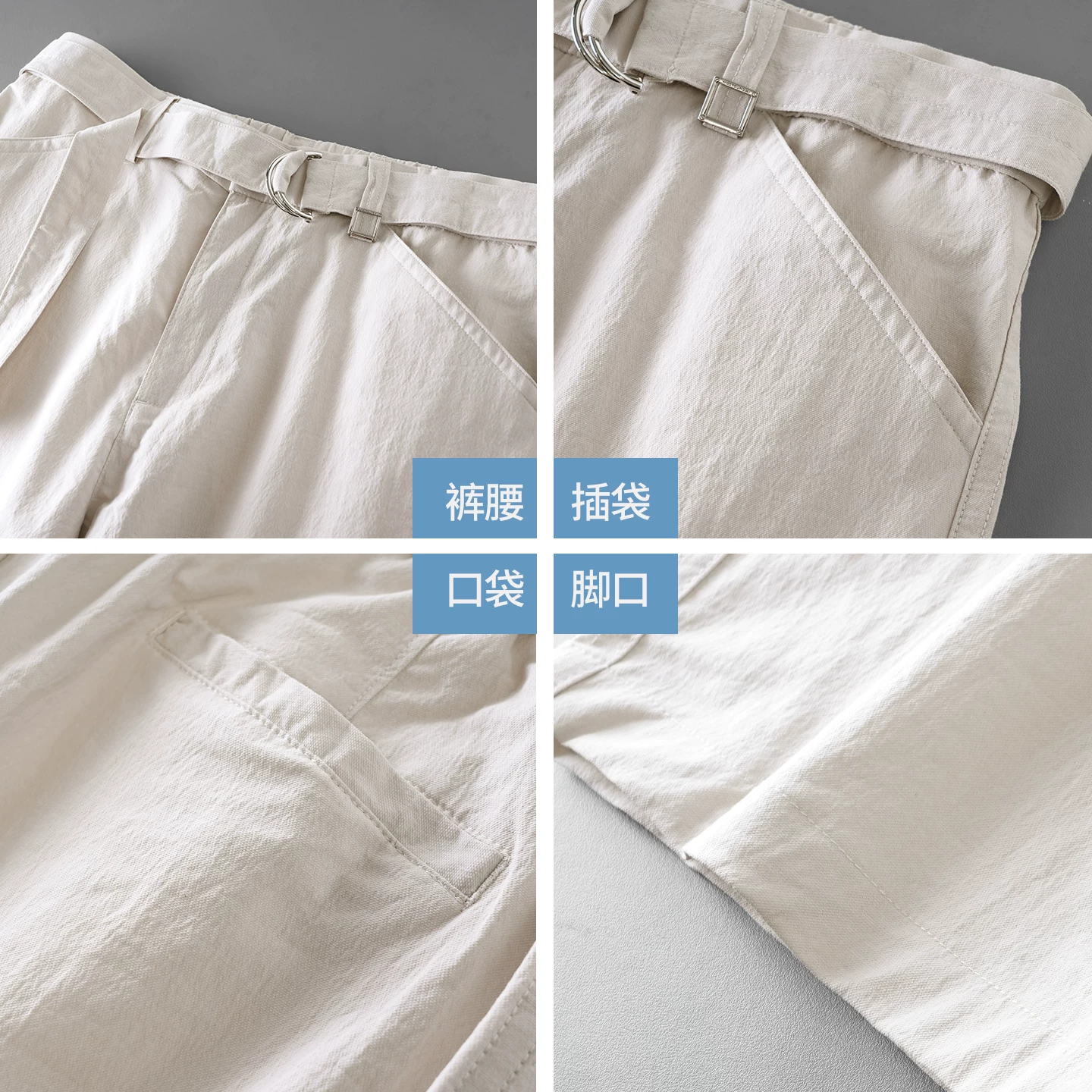 Quần vải Oxford kiểu Mỹ OMZM dành cho nam, quần thể thao thoáng khí ống thẳng mùa hè, quần dài màu trơn rộng rãi và mát mẻ.