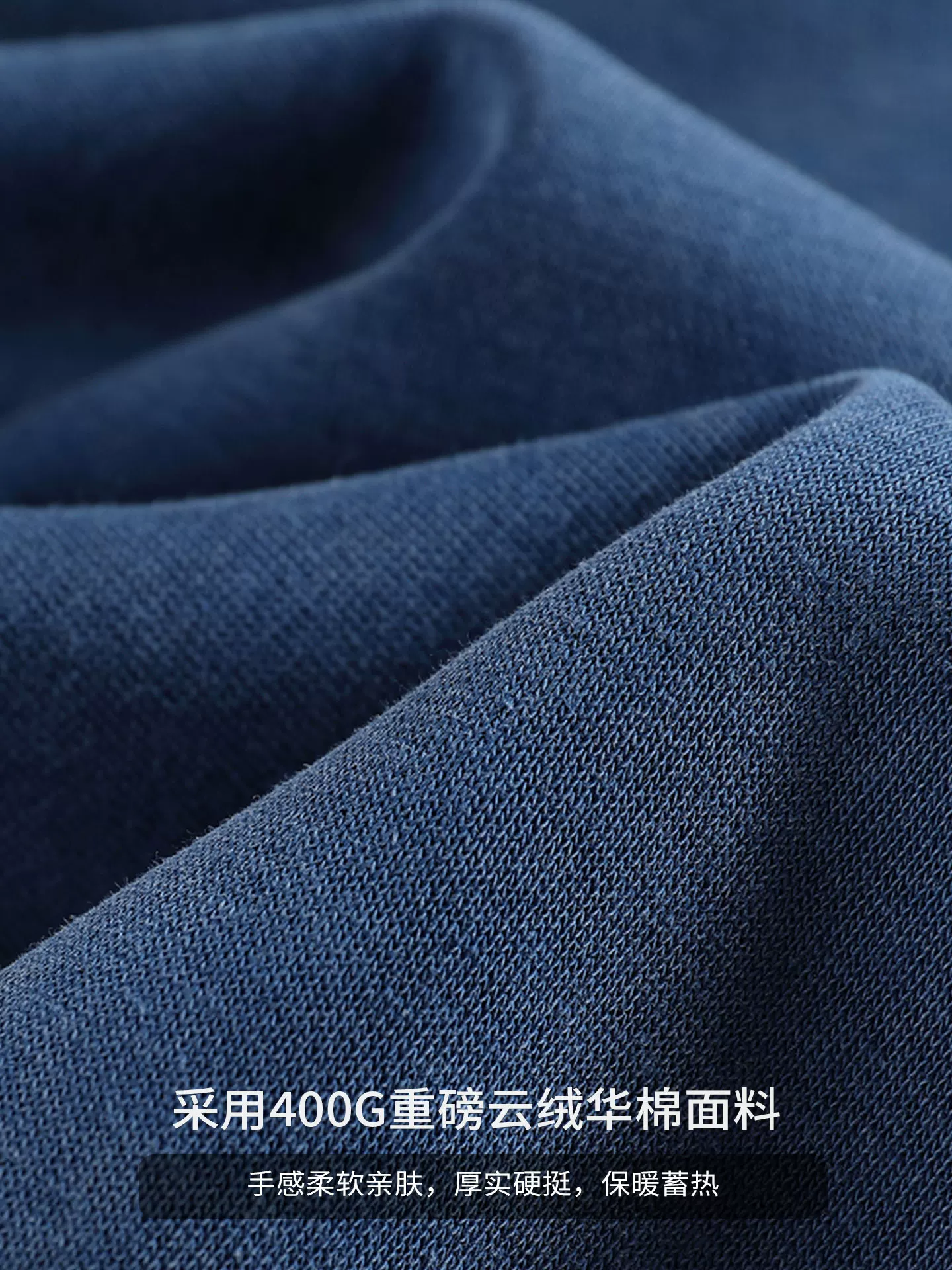 Áo nỉ nặng bền OMZM400G dành cho nam, áo thun cổ tròn phong cách retro Mỹ mùa thu, áo khoác rộng không mũ