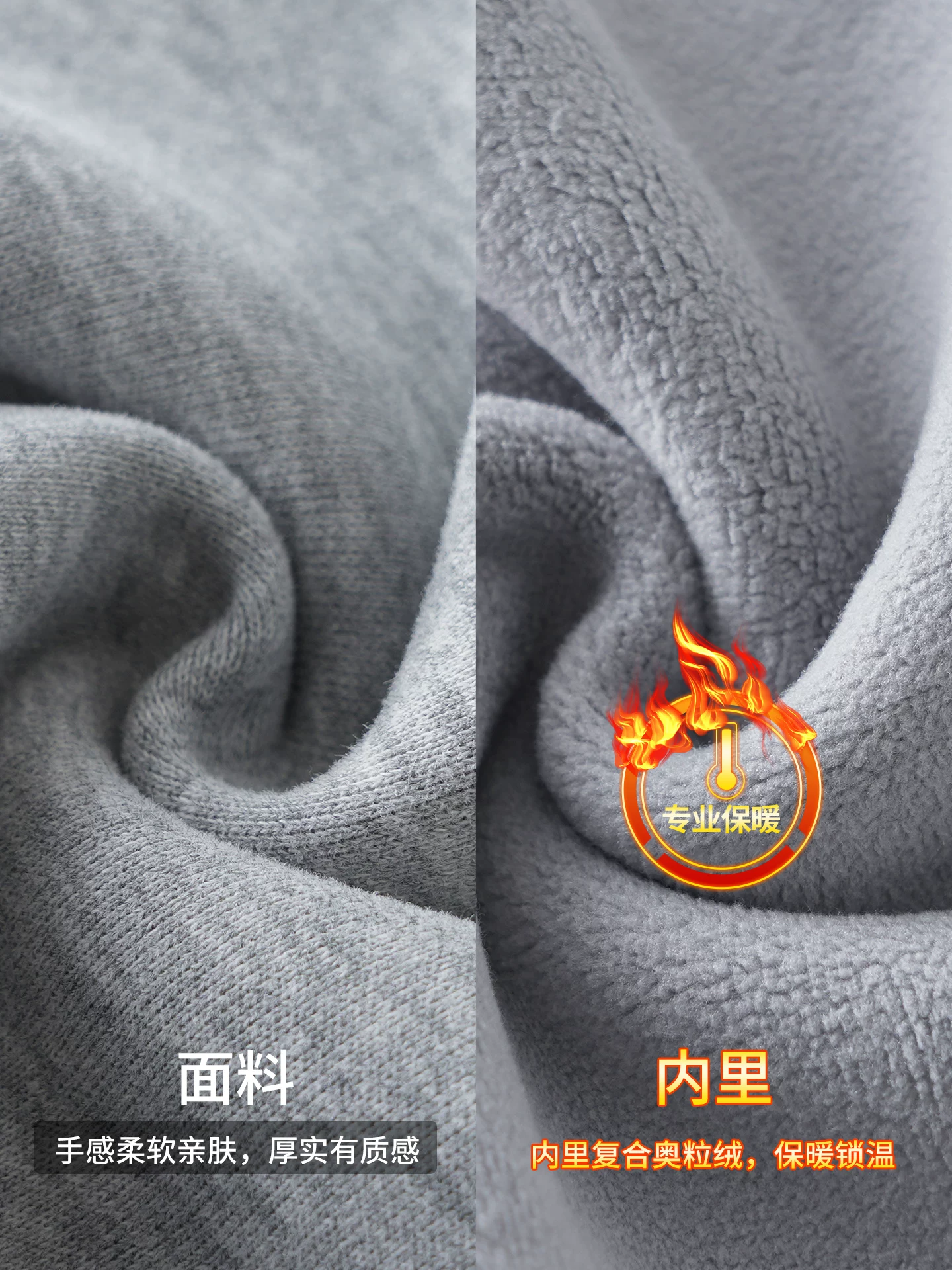 Áo hoodie nỉ dày 420G dành cho nam, mùa thu đông, kiểu Mỹ, thêu chữ, áo trơn màu xám rộng rãi
