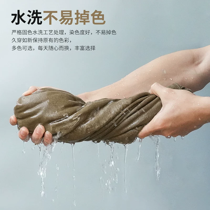 Áo thun dài tay hạng nặng 400G kiểu Mỹ dành cho nam, áo len cổ tròn dáng rộng mùa xuân thu, áo sơ mi trắng cotton nguyên chất dành cho giới trẻ