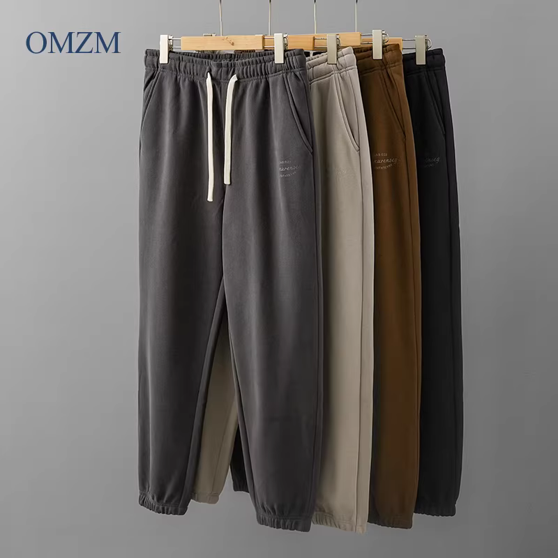 Quần jogger nỉ dày dặn OMZM460G dành cho nam, mùa thu đông 2024, quần thể thao dày dặn, quần nỉ ấm áp.