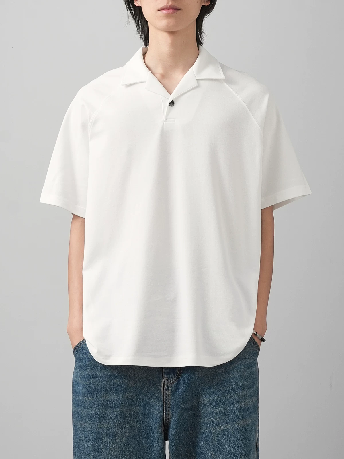 Áo sơ mi POLO tay ngắn cổ Cuba OMZM Solona Cool dành cho nam, Áo thun nửa tay bằng vải cotton thoáng khí bằng lụa băng mùa hè, kháng khuẩn