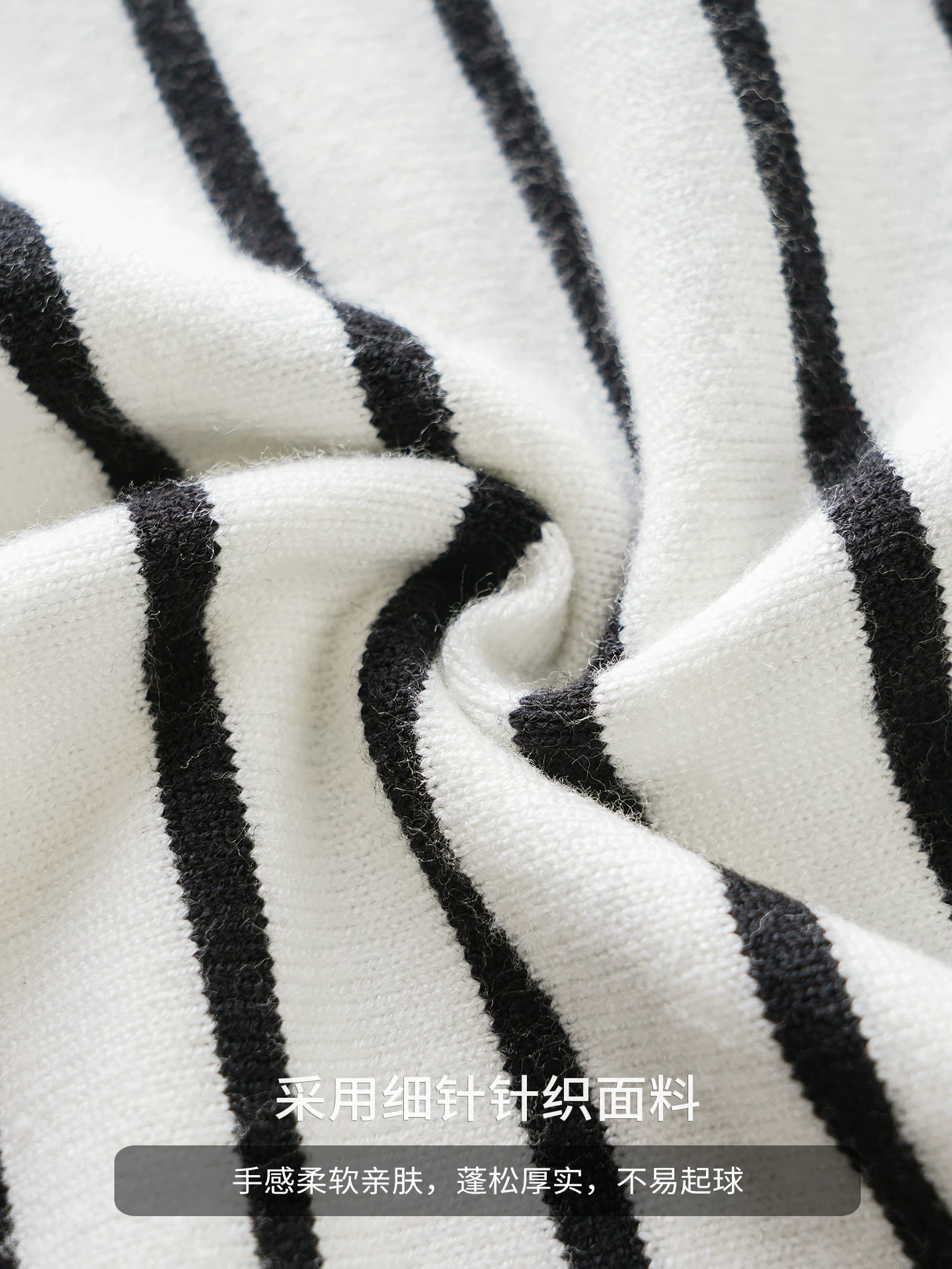 Áo len sọc đen trắng kiểu Mỹ OMZM dành cho nam, mùa thu đông, áo dệt kim cổ tròn phối màu cao cấp, áo lót bên trong rộng rãi.