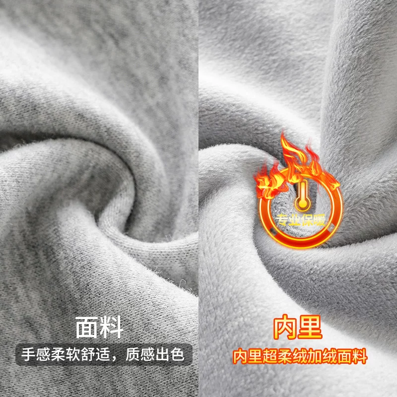 Quần cargo lót lông cừu hạng nặng OMZM460G dành cho nam, phong cách thu đông, quần dài có dây rút kiểu jogger, dày dặn và ấm áp, quần ống thẳng thông thường.