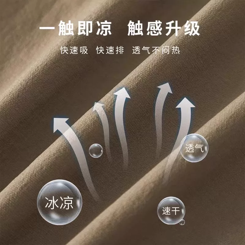 Áo sơ mi POLO OMZM chất liệu lụa đá nhanh khô, tay ngắn, mùa hè, thời trang, thương hiệu, áo công sở, kiểu dáng núi non, cổ điển, rộng rãi, cổ trụ dành cho nam