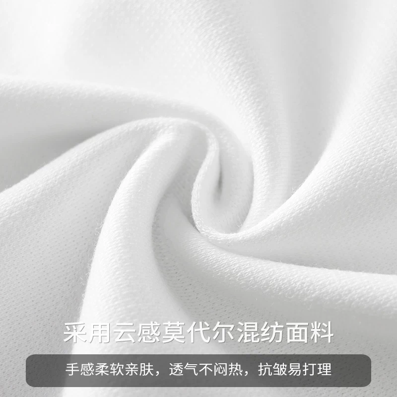 Áo thun nửa khóa kéo OMZM Modal ngắn tay dành cho nam mùa hè kiểu Mỹ dáng rộng chống nhăn cổ tròn nửa tay áo thun màu trơn