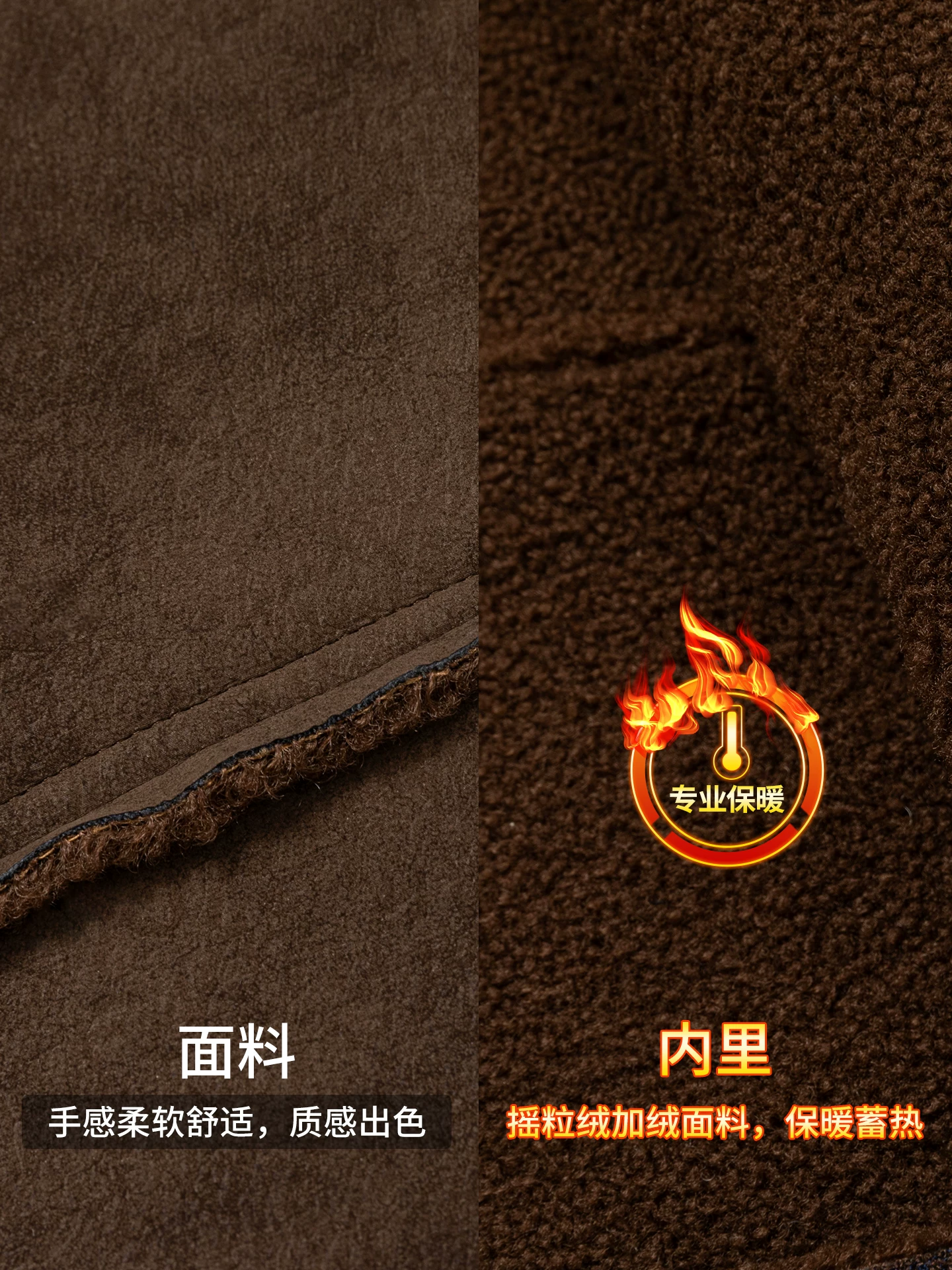 Áo khoác nam OMZM có lót lông cừu, chất liệu cotton, dày dặn, ấm áp, kiểu dáng lịch lãm, chất liệu da lộn, áo khoác mùa đông.