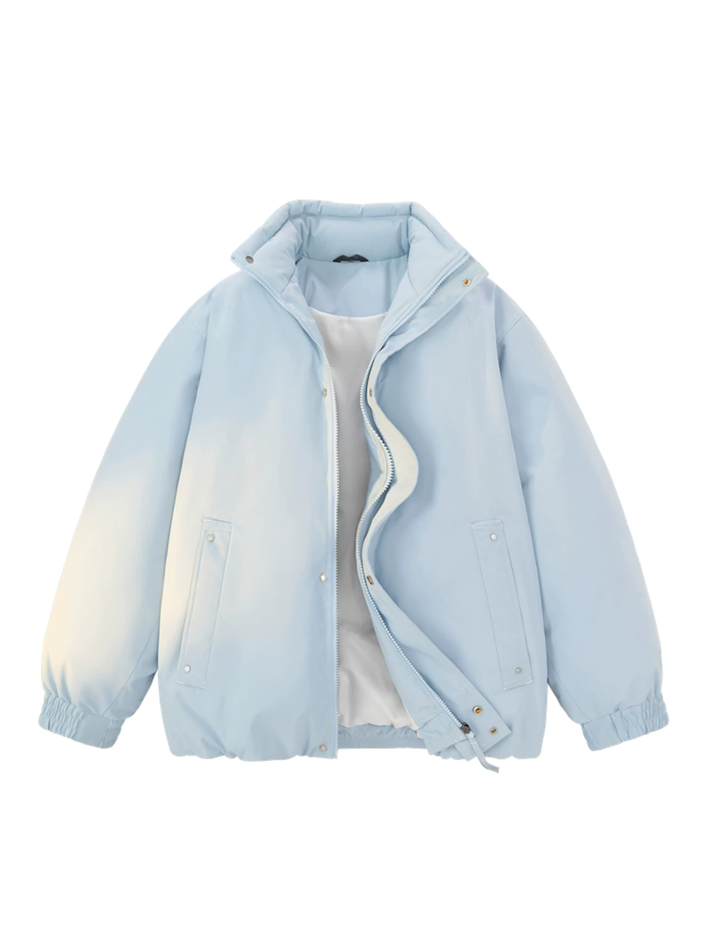 Áo khoác cotton cổ đứng kiểu Mỹ OMZM dành cho nam, áo khoác cotton dày dặn giữ ấm mùa đông, dáng rộng cho thanh thiếu niên, áo khoác phao dành cho cặp đôi.