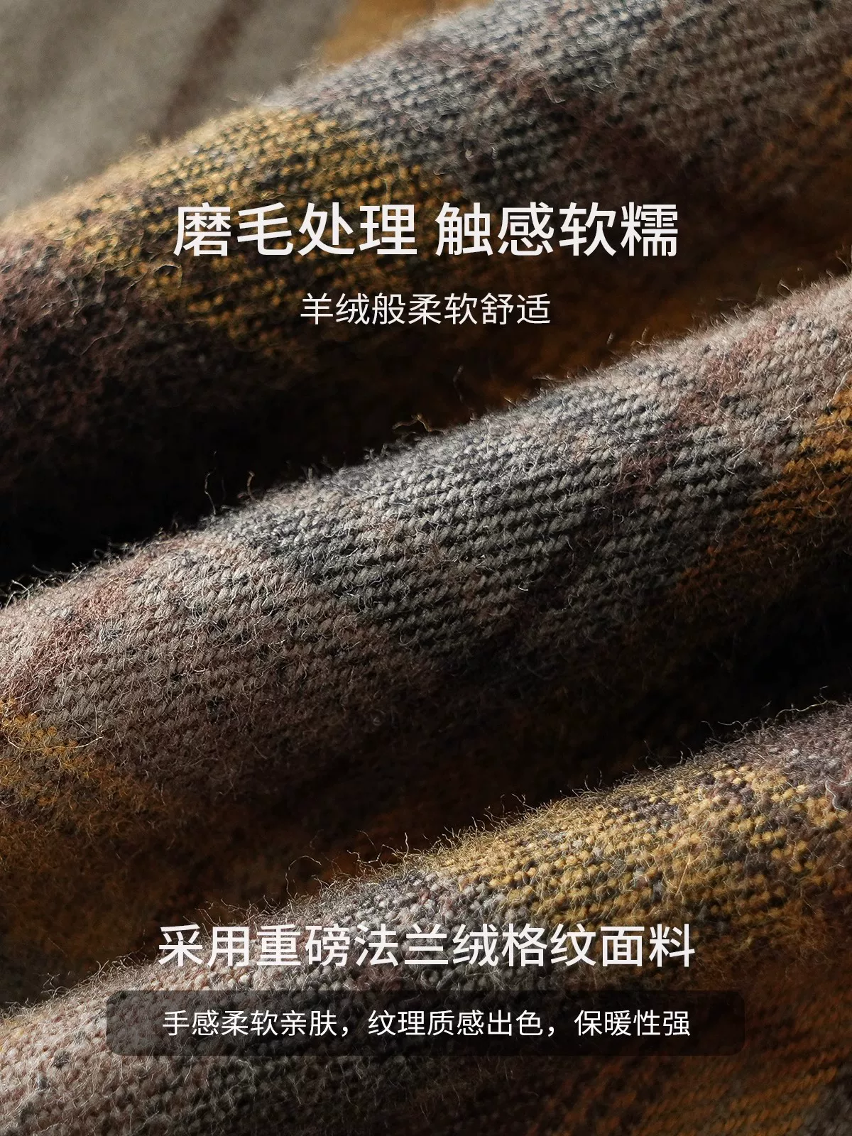 Áo khoác sơ mi flannel hạng nặng OMZM dành cho nam, áo sơ mi kẻ sọc cotton nguyên chất theo phong cách cổ điển Mỹ mùa đông, áo sơ mi ấm áp chải kỹ.