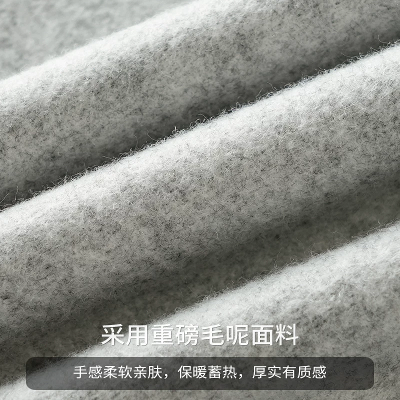 Áo len nửa khóa kéo OMZM dành cho nam, dáng rộng mùa đông, cổ bẻ, áo sơ mi POLO dài tay, áo chui đầu màu trơn ấm áp.