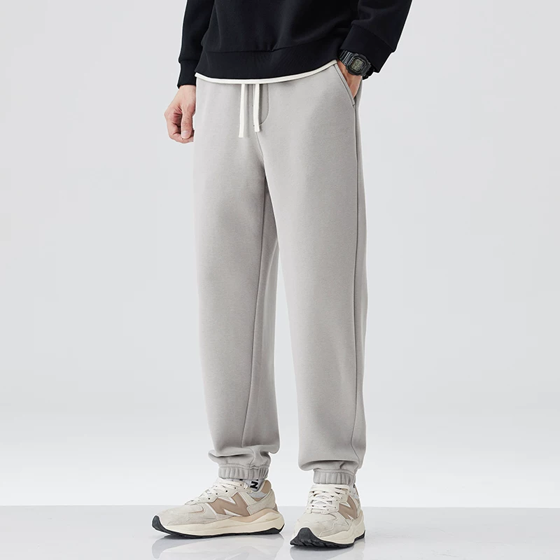 Quần jogger nỉ dày dặn OMZM460G dành cho nam, mẫu mới mùa đông 2024, chất liệu nỉ dày giữ ấm, kiểu dáng thường ngày