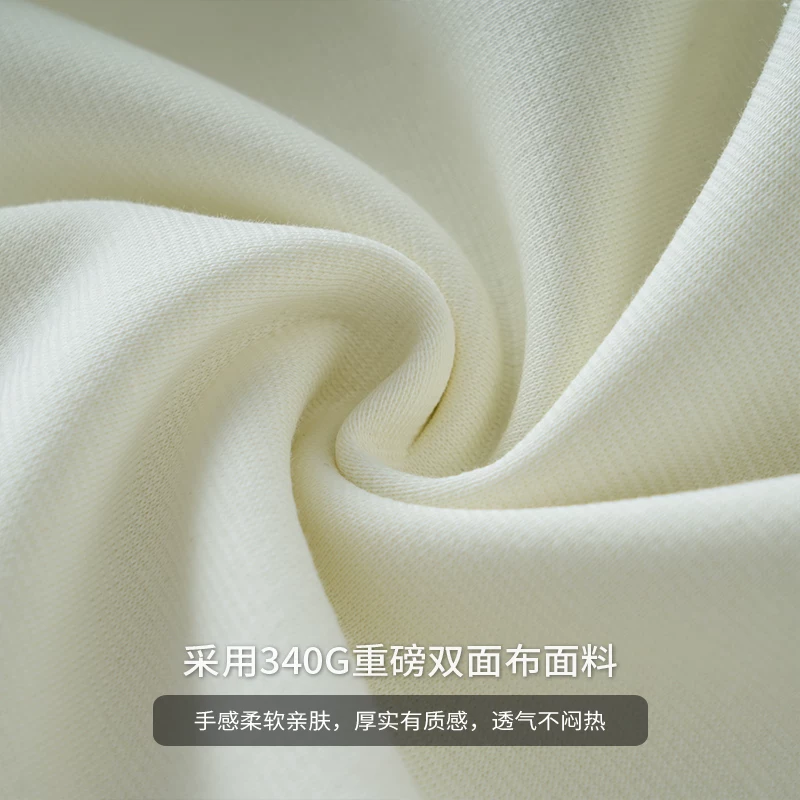 Áo thun nam cổ tròn OMZM340G chất liệu dày dặn, kiểu dáng thời trang thu đông 2024, thương hiệu nổi tiếng, thêu họa tiết, áo trơn rộng rãi, không mũ.