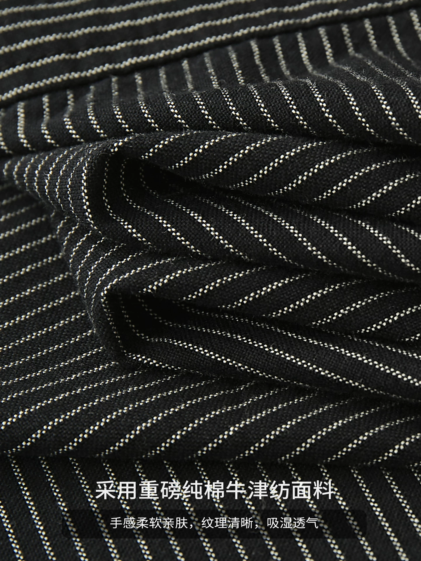 OMZM hạng nặng nguyên chất cotton Oxford áo sơ mi nam dài tay mùa thu Mỹ retro sọc áo sơ mi túi áo khoác rộng